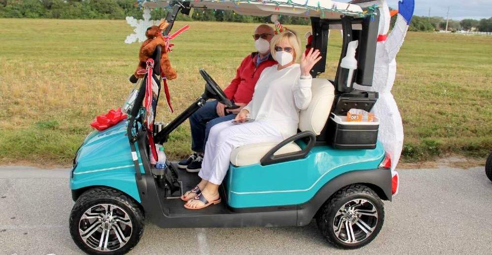 Eileen in Golf Cart